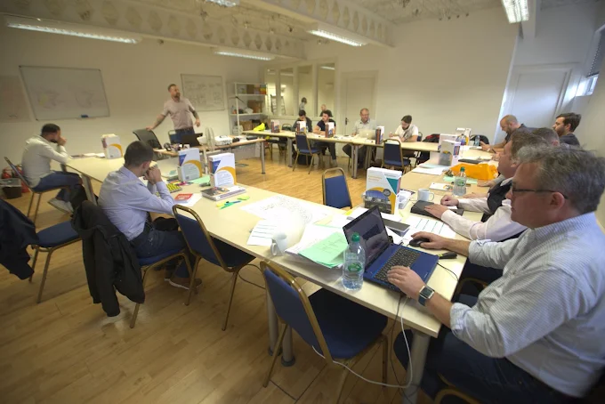 Construction manager completing SMSTS renewal course assessment with training provider
